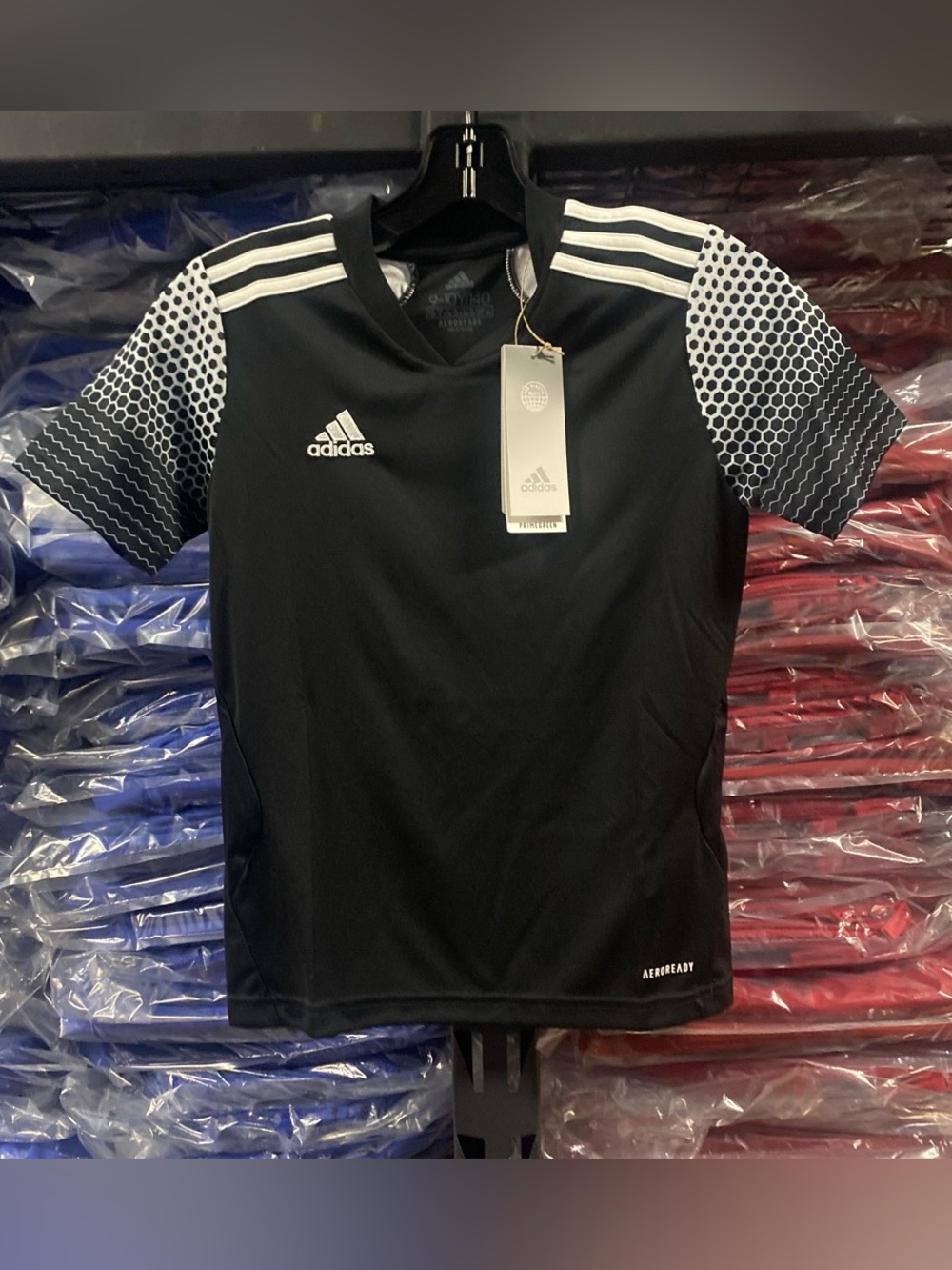 Adidas Regista 20 Soccer Jersey NWT Kids Small Black White Aeroready FI4562